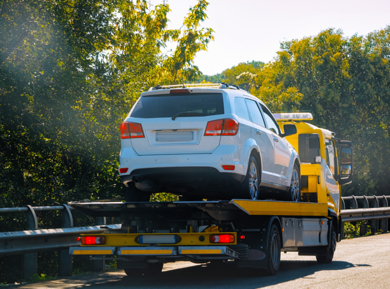 car being towed